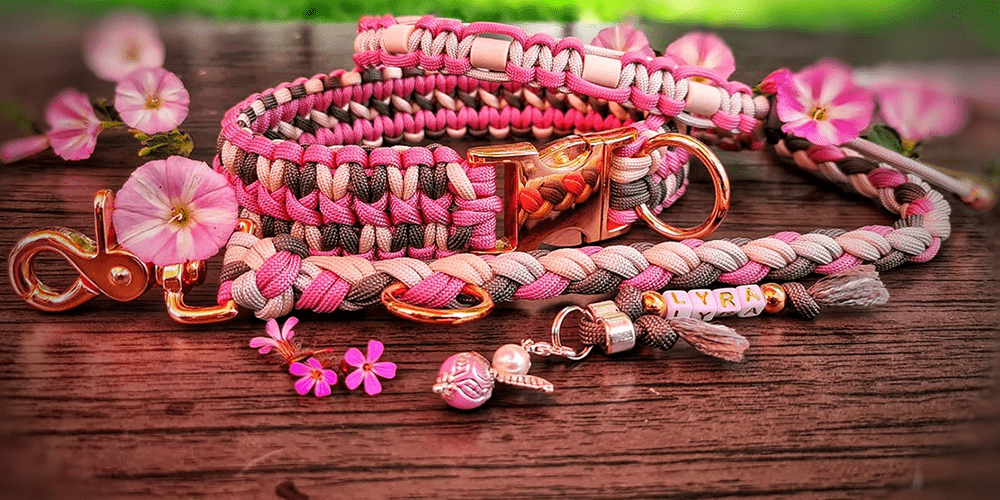 Halsband und Hundeleine aus Paracord 